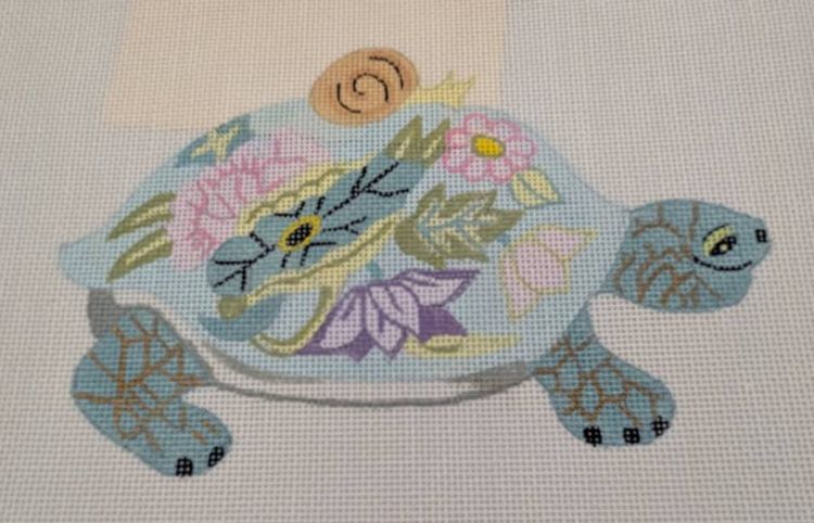 Dielco Custom Needlepoint Design Pattern- Turtle with Snail