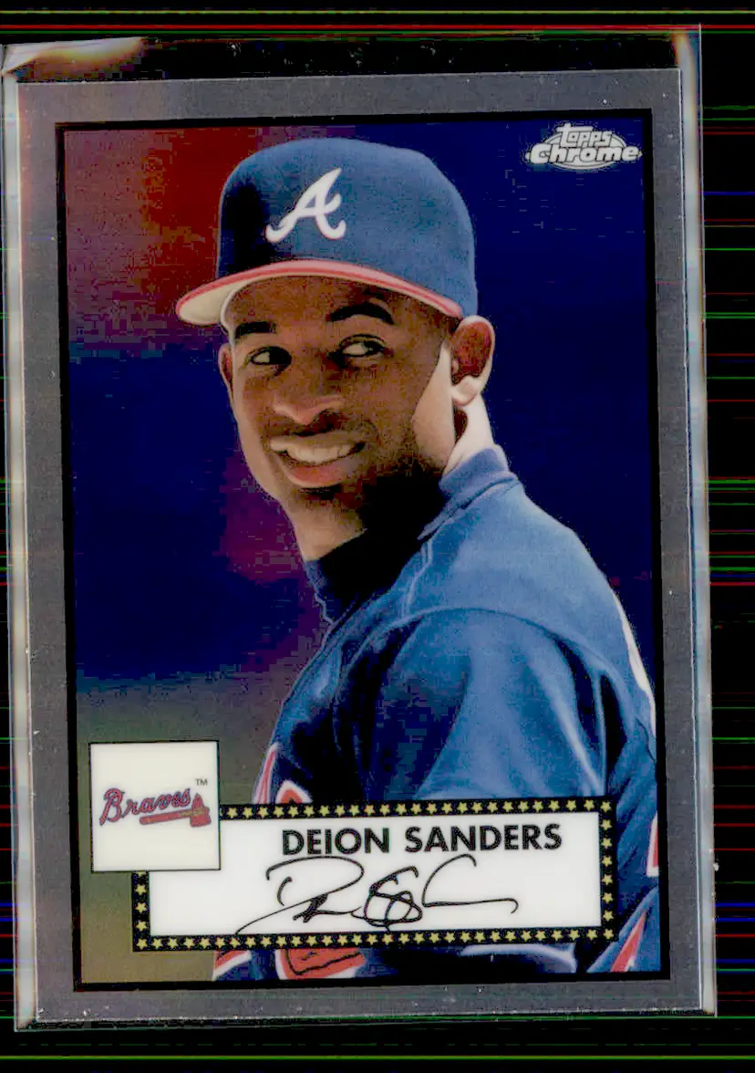 Deion Sanders 2021 Topps Chrome Platinum Anniversary #320 - Atlanta Braves - (153-295)