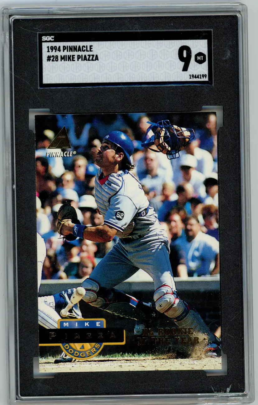 1994 Pinnacle MIKE PIAZZA #28 NL Rookie of the Year DODGERS SGC 9 MT