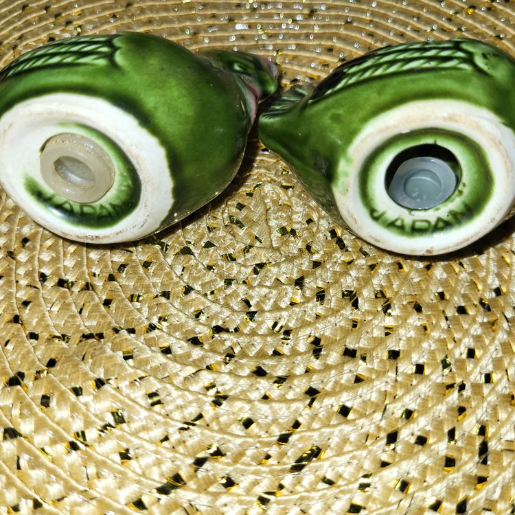 Vintage Green Hen Shakers