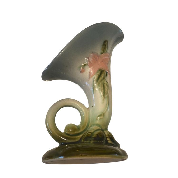 Vintage Hull Pottery Cornucopia Vase 1940s