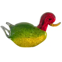 Vintage Fifth Avenue Crystal Art Glass Mallard Duck