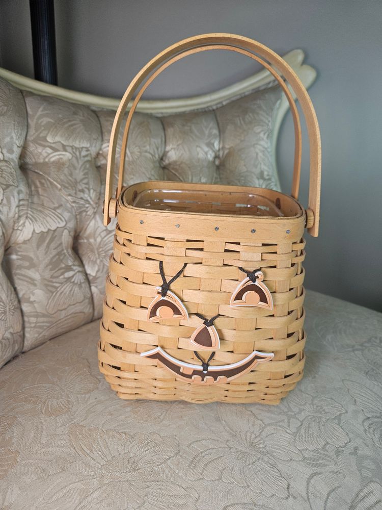 Longaberger pumpkin double handled basket