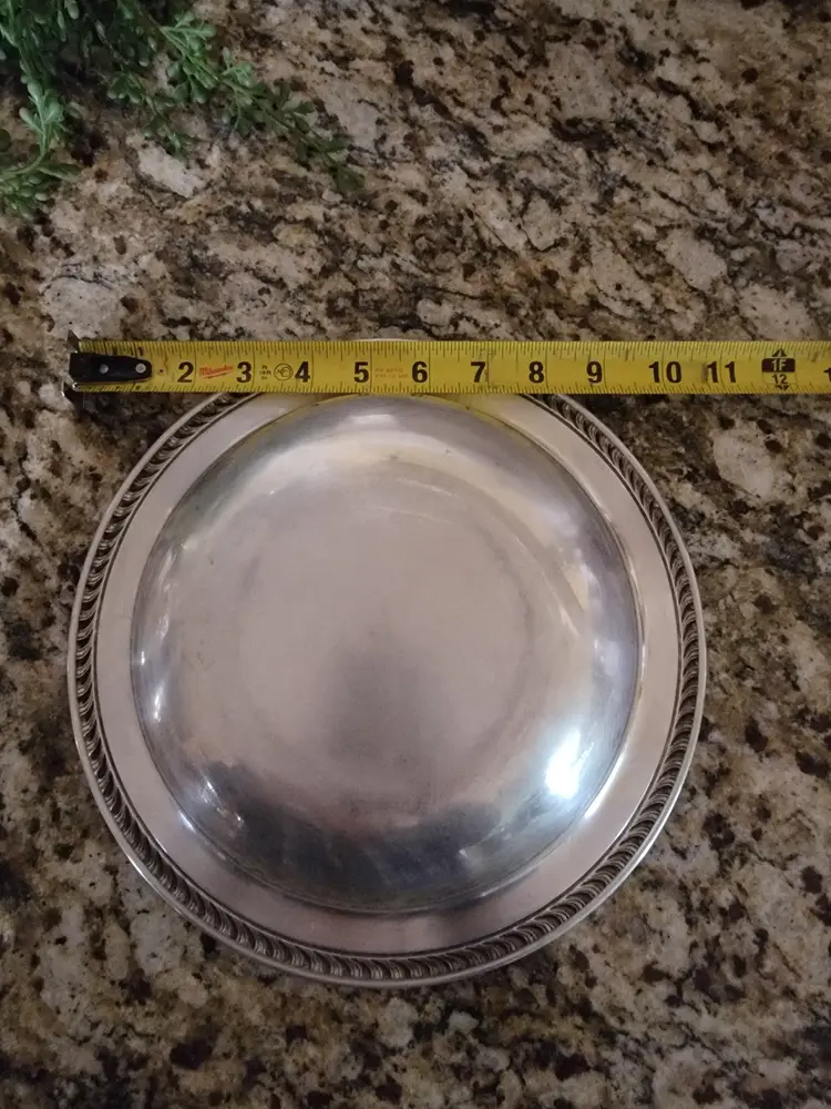Silver-Plated Covered Round 10" Serving Dish