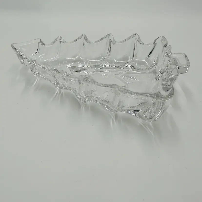 Marquis Waterford Candy Dish Crystal Christmas Tree Shape Clear Tray Serveware