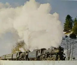 #01 Railroad Postcard 1246 1278 Canadian Pacific Locomotive Train Christmas 1974