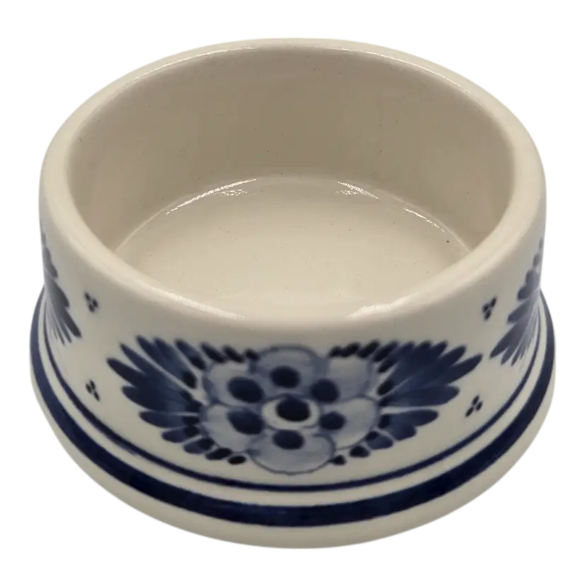 Porcelain Trinket Dish Votive Holder Blue White Marked Delft