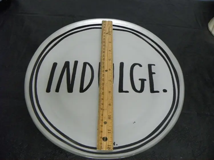 Rae Dunn Glass Collection Platter "Indulge"