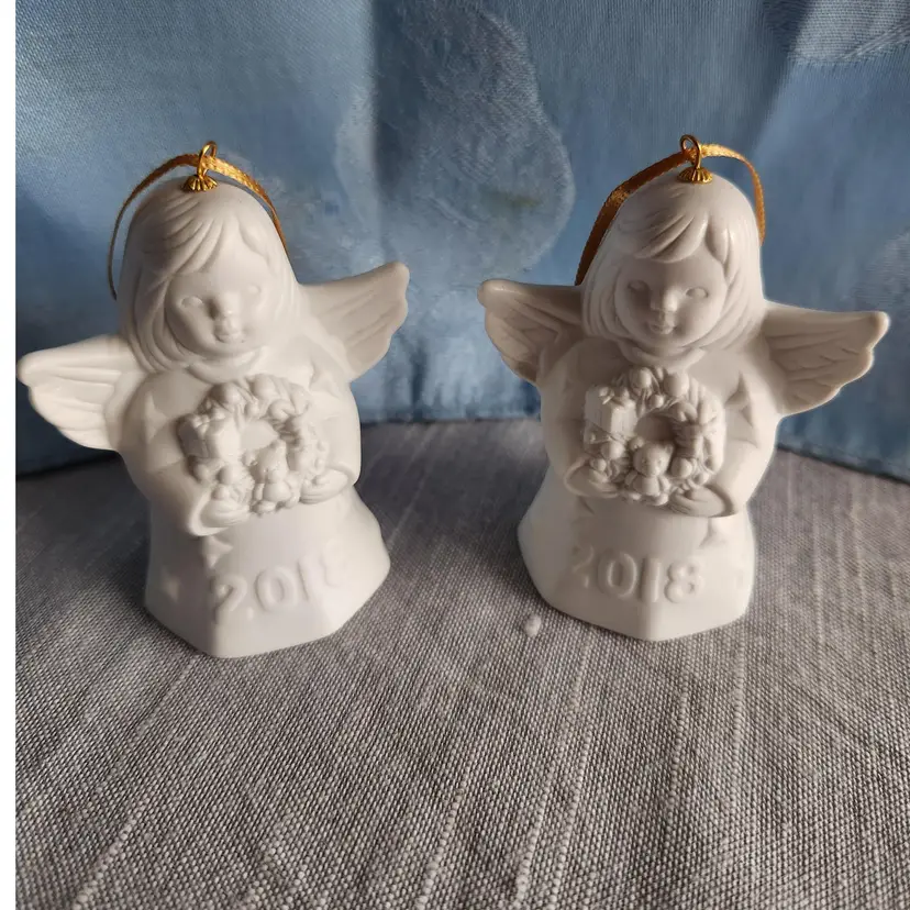 Goebel Pair of White Bisque Angel Bells 2018