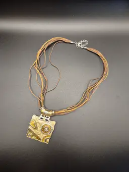 Vintage Mixed Metal Multi-Strand Statement Necklace