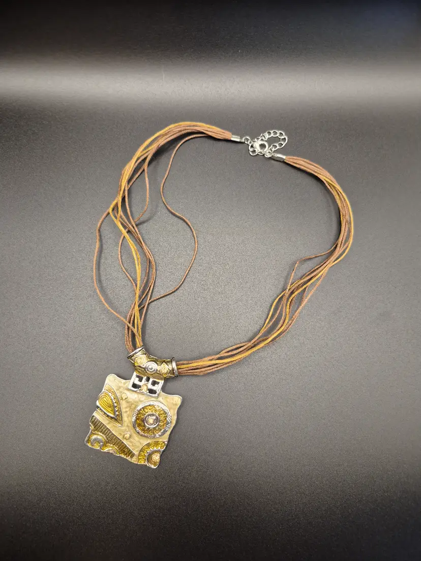 Vintage Mixed Metal Multi-Strand Statement Necklace