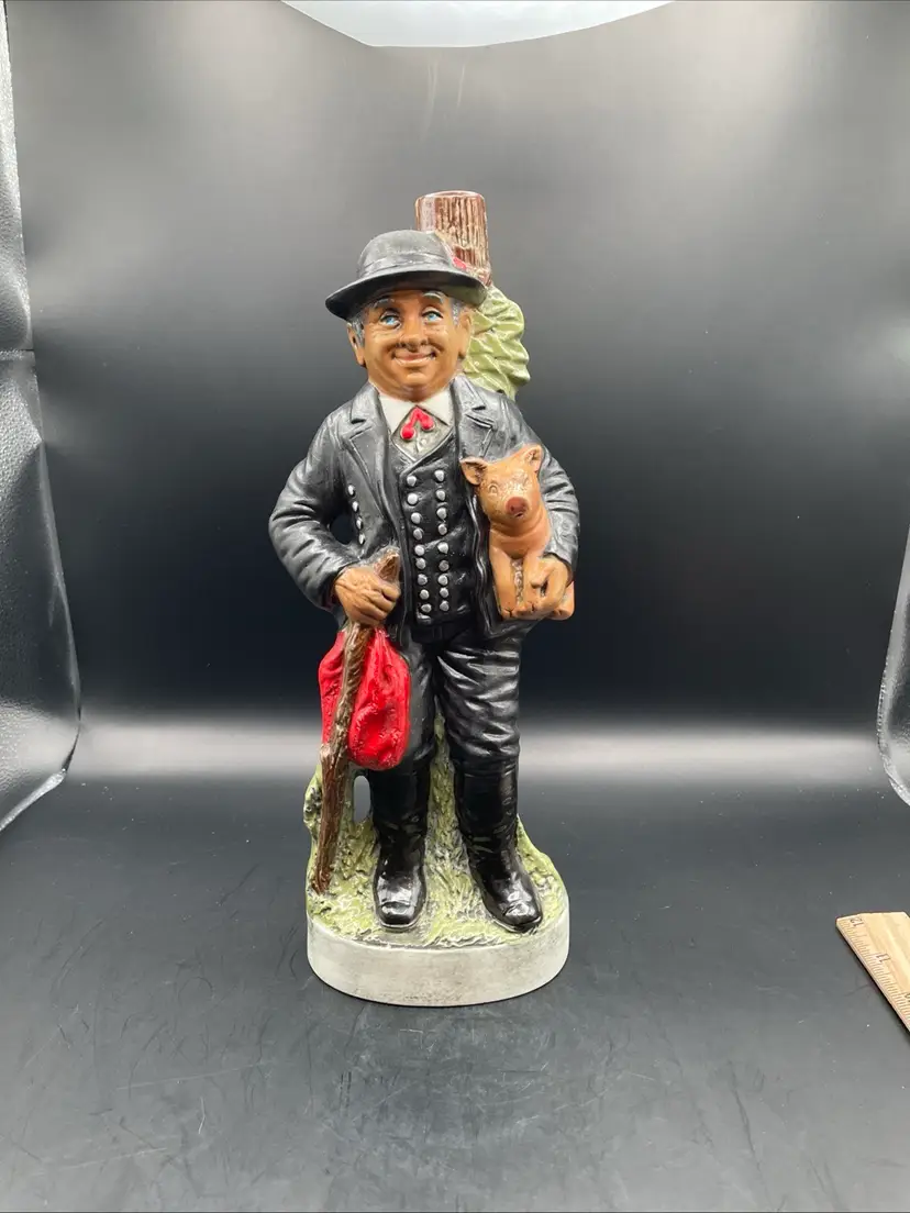VTG 1980 Man Carrying Pig Decanter Made In Italy