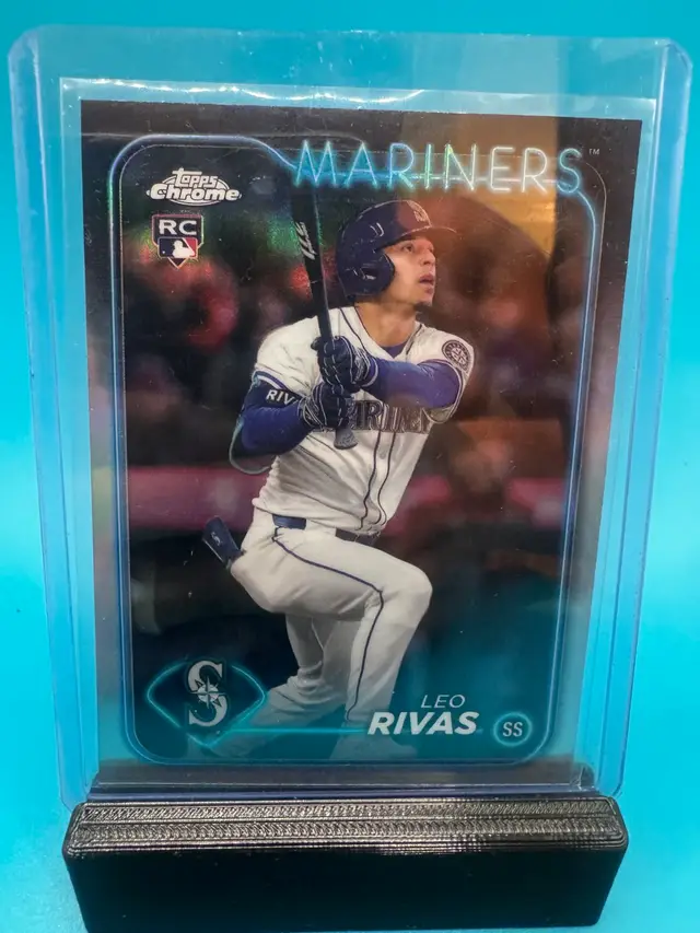 Leo Rivas Topps Chrome Refractor RC Seattle Mariners