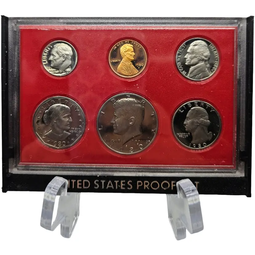 1980 Proof Coin Set US Mint Proof Coins