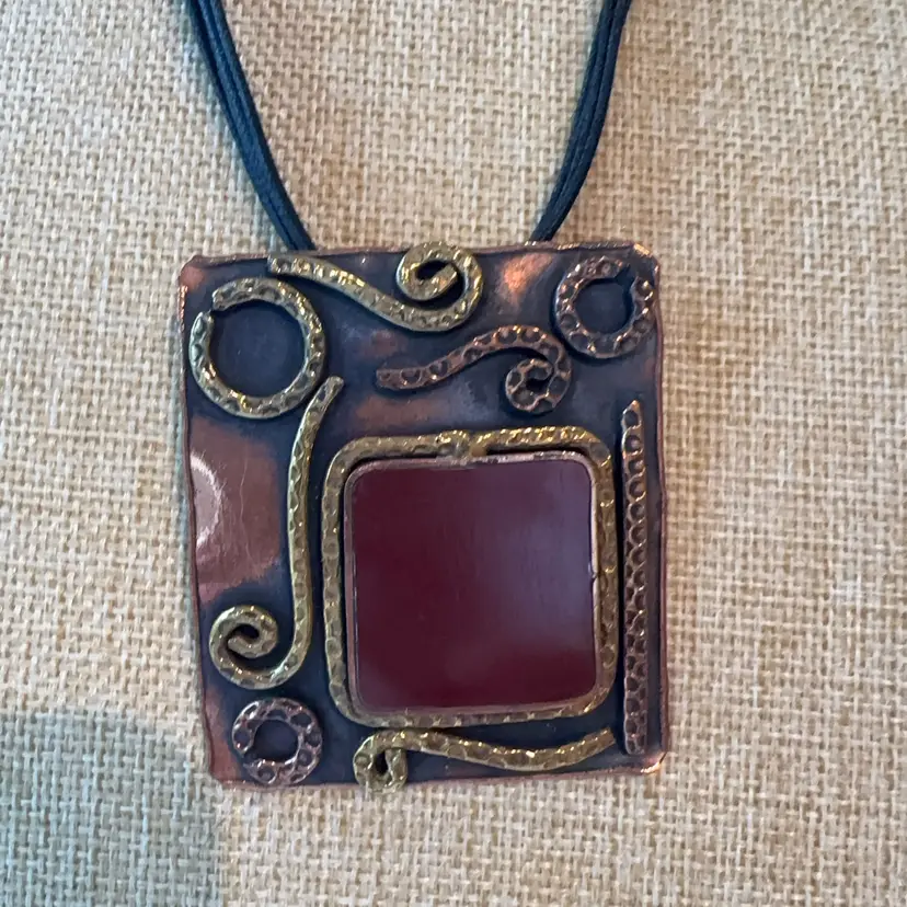 Vintage Artisan Mixed Metal Necklace