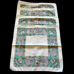 Easter Egg Pastel & Swiss Dot Set Of 4 Fabric Napkins 17”