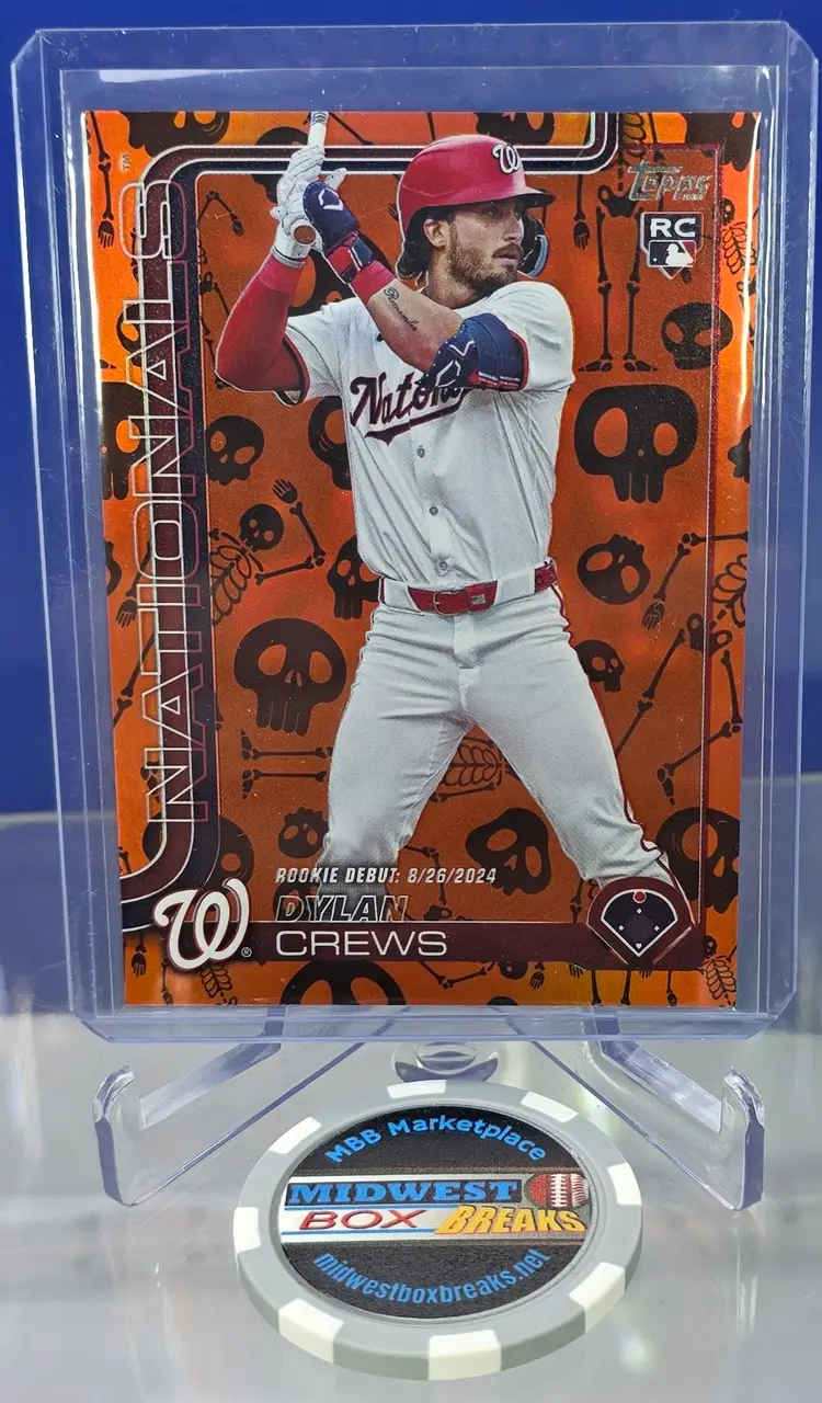 Dylan Crews 2025 Topps Update Rookie Debut Skeleton Foil Insert 23/50 No.US223 Washington Nationals