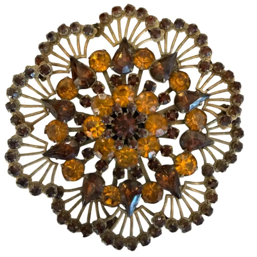 Beautiful Old Large Brooch See Description