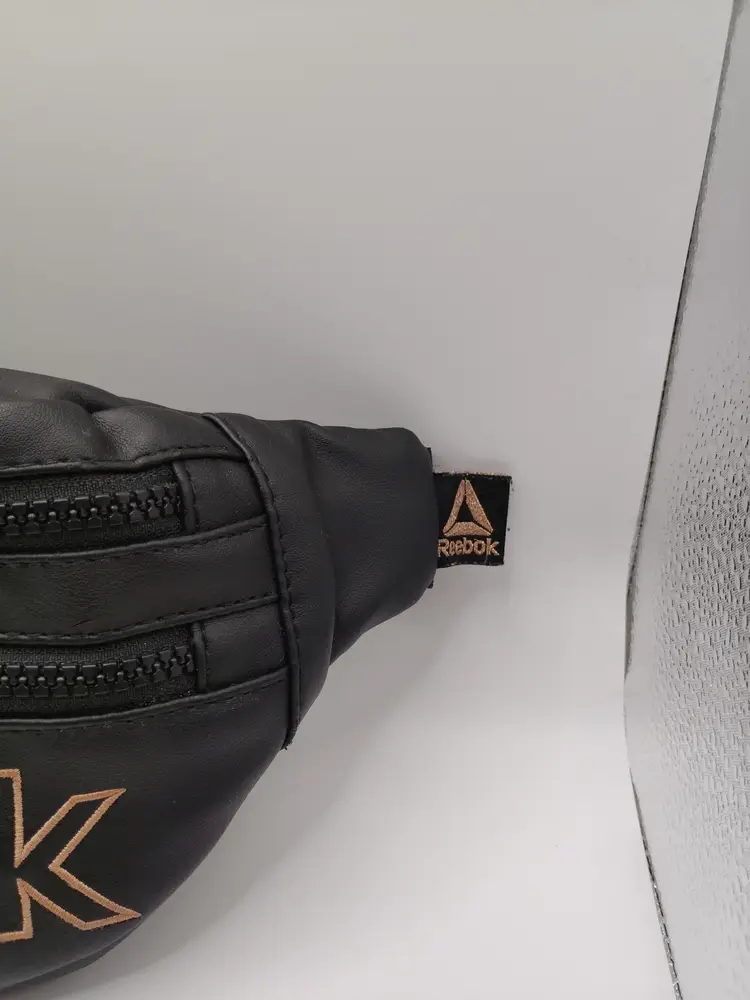 Reebok Layla Fannypack Black With Rose Gold Lettering and Hardware