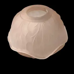 Frosted Pink Glass Fairy Lamp