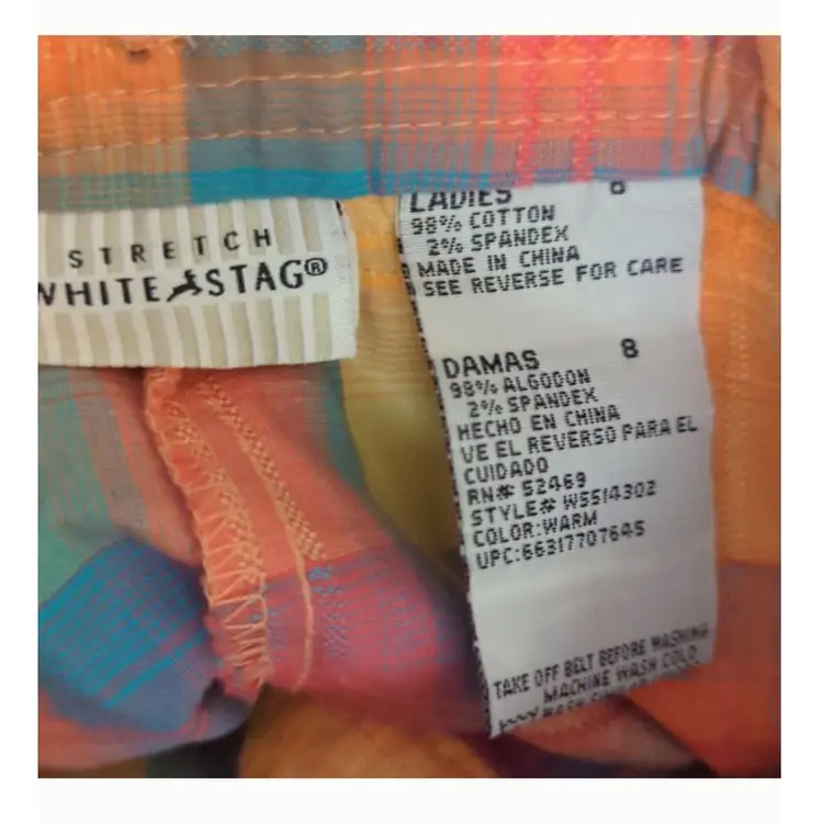 Vintage White Stag rainbow skort