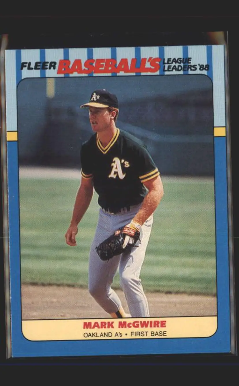 1988 Fleer Baseball's League Leaders #26 Mark McGwire - (137) - Oakland Athletics