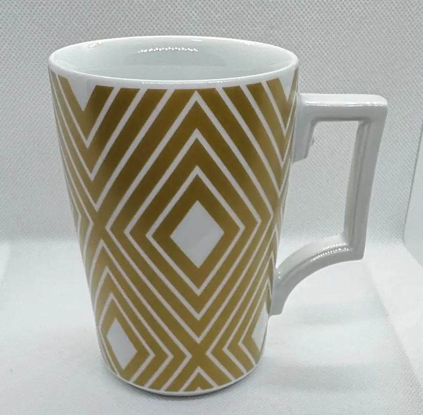 Starbucks Coffee Mug With A Golden Art Deco-era Vibe