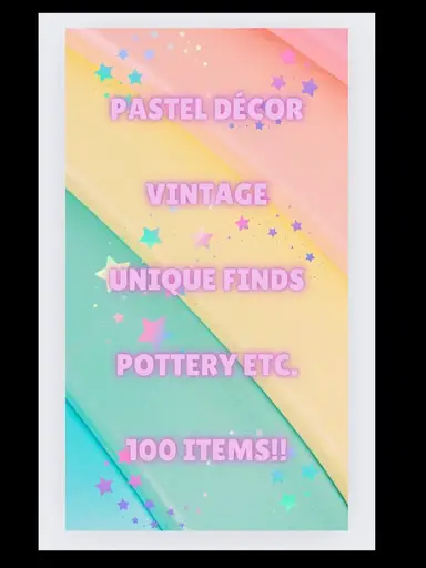 100 PASTEL DÉCOR ITEMS! VINTAGE!