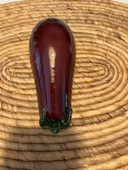 Blown Glass Eggplant Murano Style