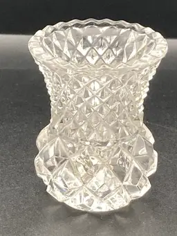 Vintage Diamond Point Toothpick Holder (2 1/2” Tall)