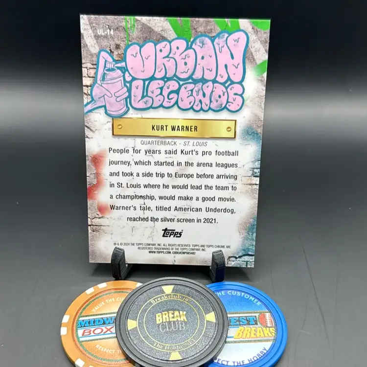 Kurt Warner Urban Legends 2024 Topps Chrome St. Louis Rams