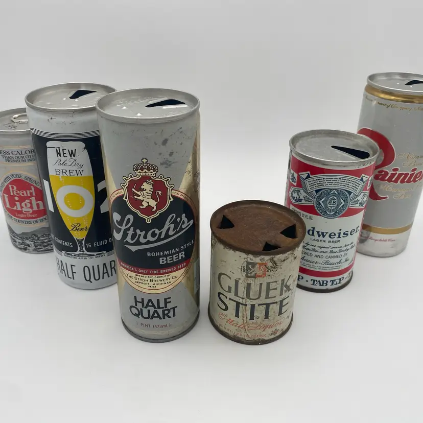 Collectible Beer Can Bundle - Vintage Mixed Brand Six Pack #20 - 1960's-1990’s