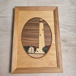 Hudson River Inlay Cape May Lighthouse Jeff Nelson artist 7x10