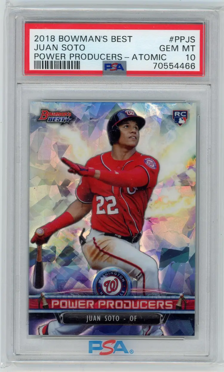 2018 Bowman's Best JUAN SOTO Power Producers RC Atomic Refractor PSA 10 #PPJS