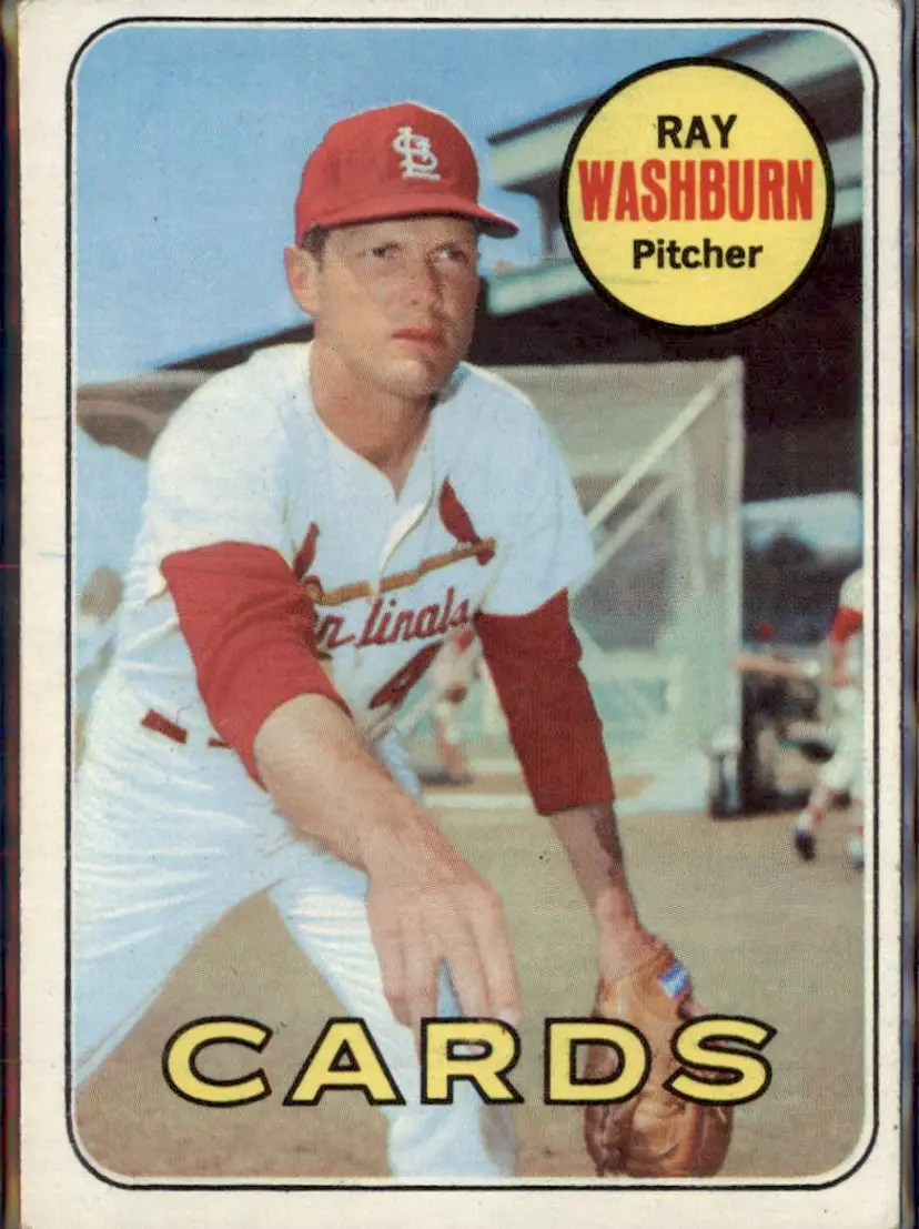 1969 Topps #415 Ray Washburn - (pk3) - St. Louis Cardinals