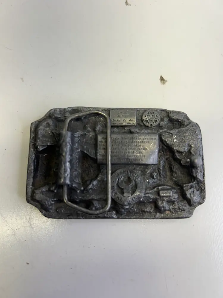 Vintage Siskiyou Pewter American Firefighter Belt Buckle 1983