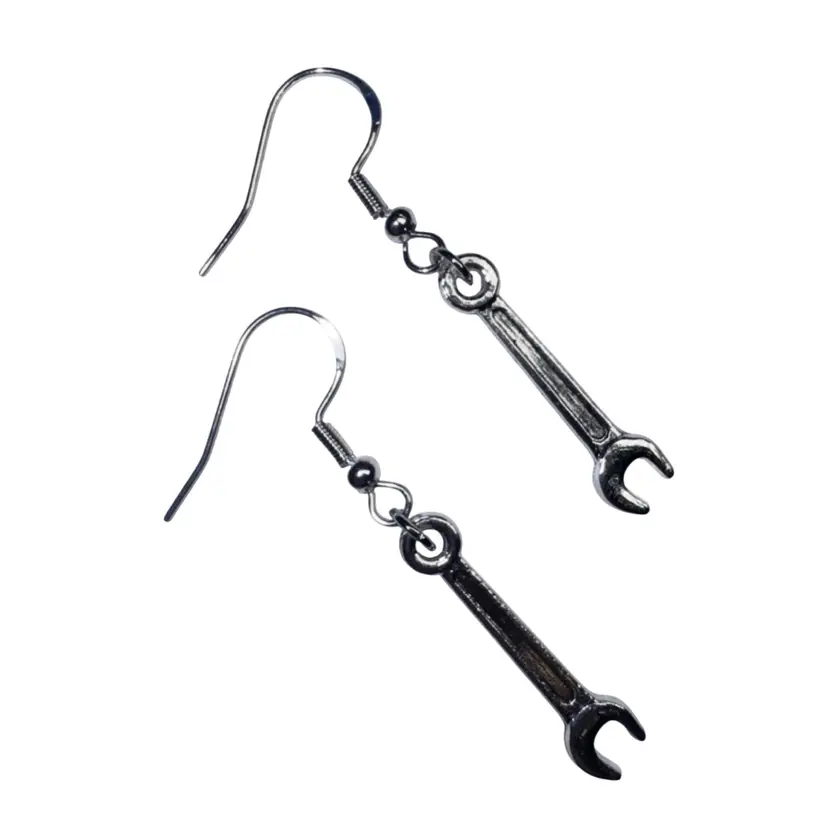 Wrench Charm Handmade Dangle/Fishhook Earrings