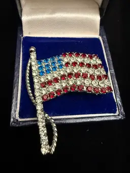 Tarina Tarantino American Flag Pin