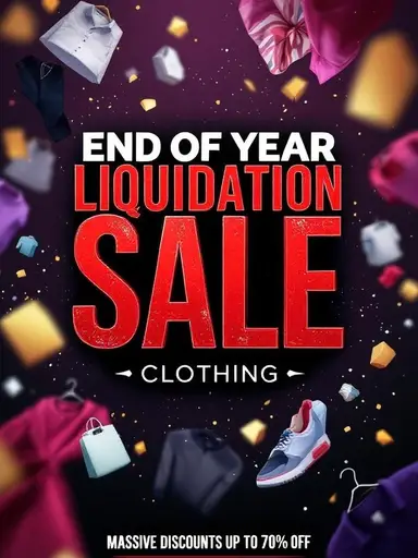 END OF YEAR CLOTHING LIQUIDATION SALE