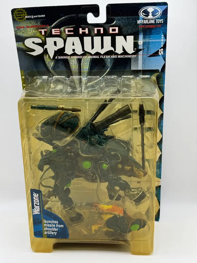 Warzone Techno Spawn 1999 McFarlane Toys Series 15 Vintage Action Figure NIP