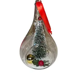 #01 - Glass Teardrop Diorama Ornament