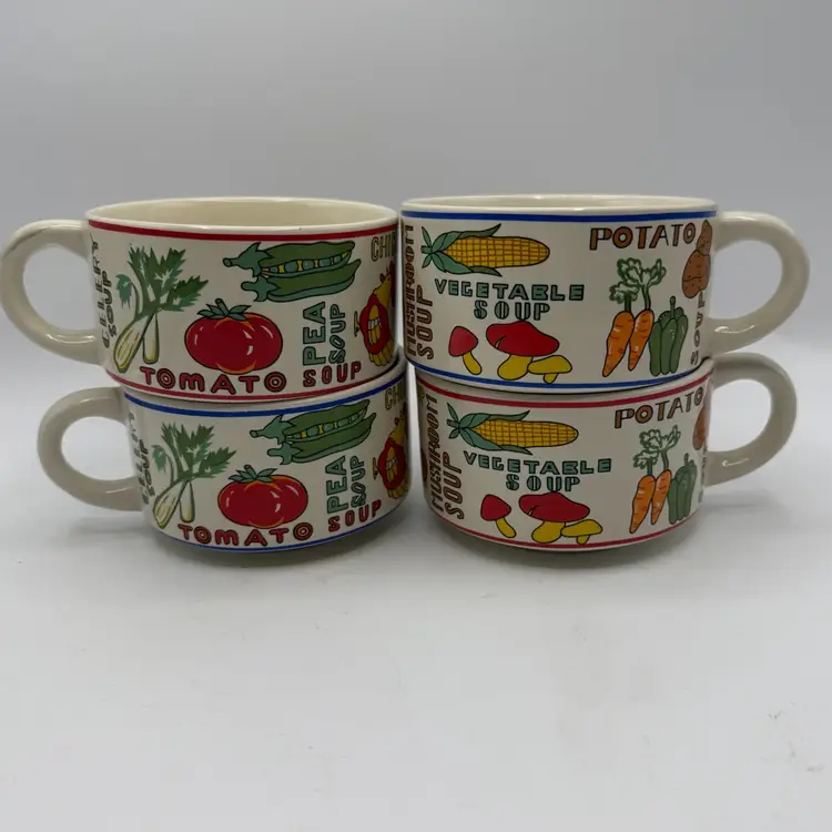 Soup Mugs Bowls Set Of Four