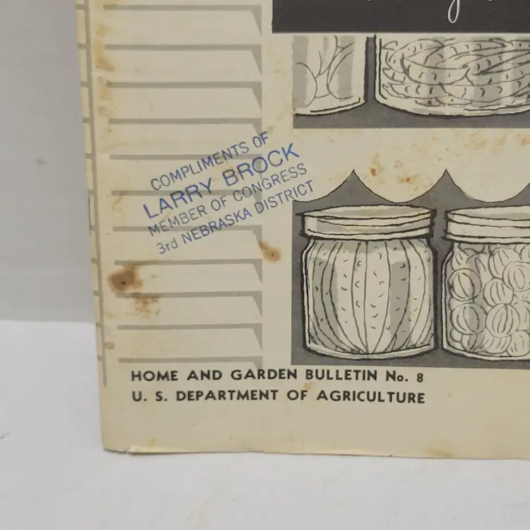Vintage Home Canning of Fruits and Vegetables Booklet