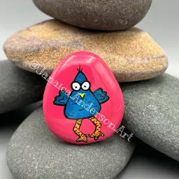 2137 Painted Stone Fridge Magnet