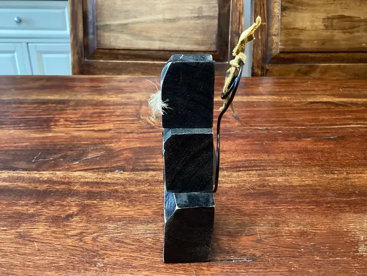 Folk Art Black Halloween Cat, 4.75x2.75x1.25”