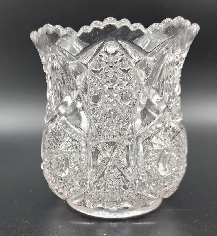 Antique EAPG Fostoria Brazilian No 600 Clear 4.25" Spooner/Spills NWOT