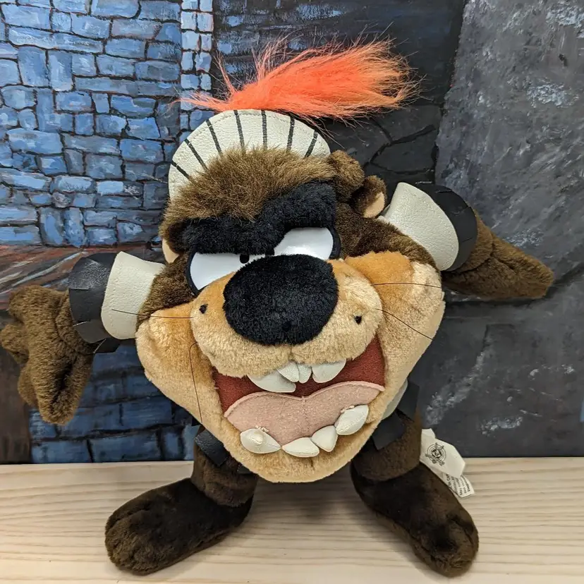 Taz Tasmanian Devil Roman Knight 11" Stuffed Animal Plush toy Vintage 1997 Looney Tunes Warner Bros
