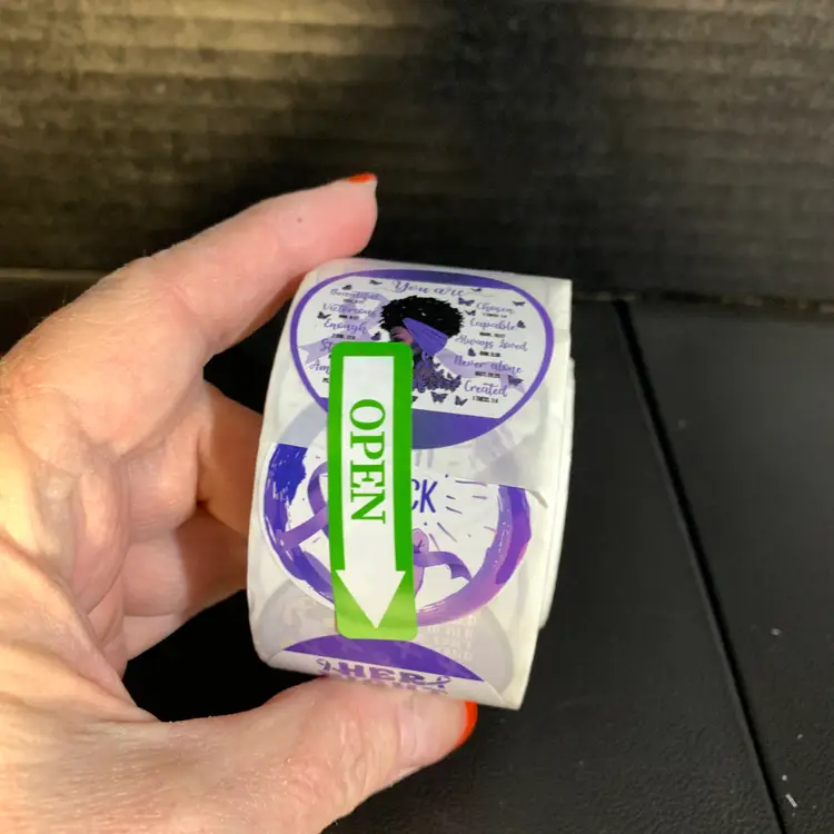 Roll of Domestic Violence Awareness Stickers