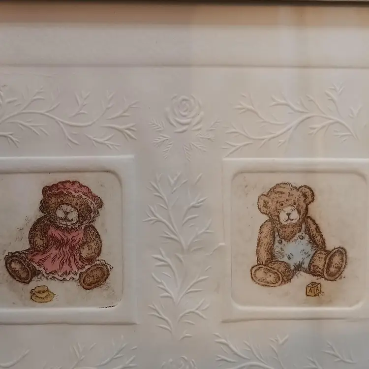 "Pair Of Bears" Etching By David Olson; Very Nice Embossed Paper; Signed By Artist