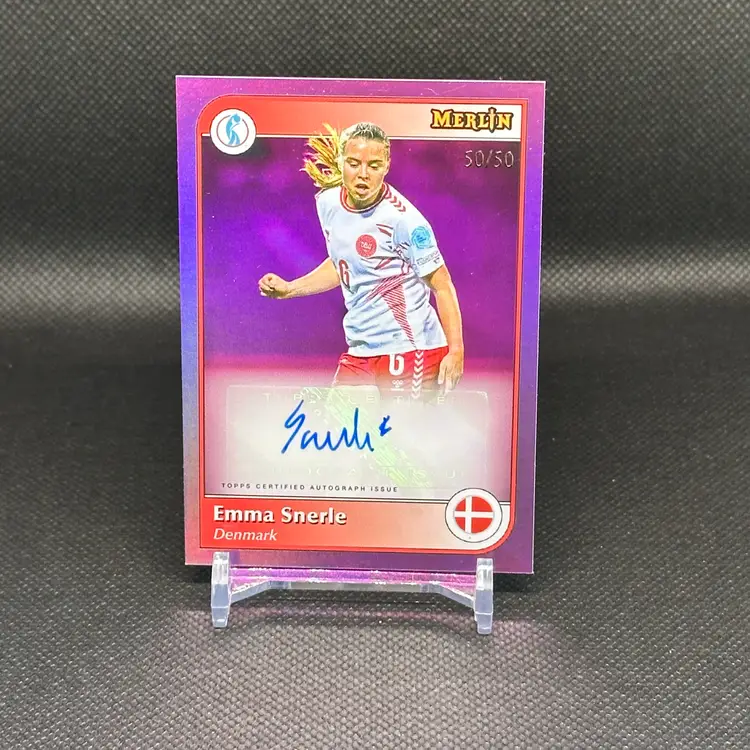 Emma Snerle Auto /50 2025 Topps Merlin Euros Autograph - Denmark